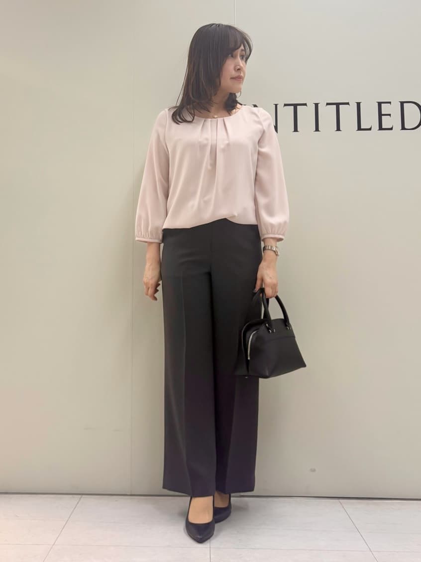 Sakaiさんの「UNTITLED｜【新色追加/接触冷感/セットアップ可】エアリー ワイドパンツ」を使ったコーディネート