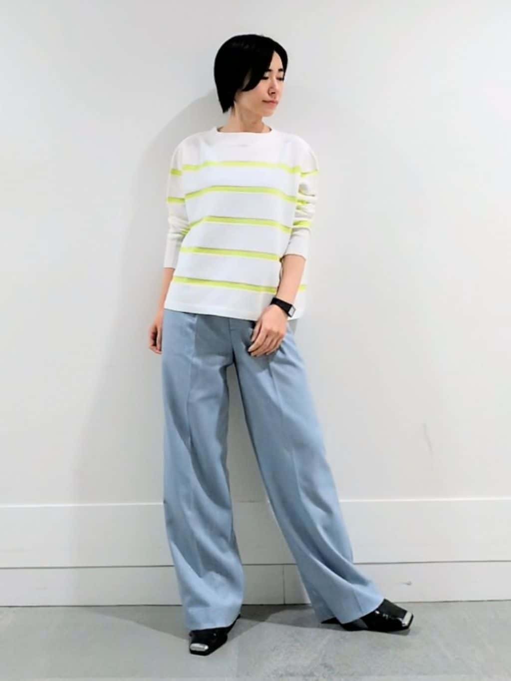ミズタさんの「UNTITLED｜◆【ゆったり/洗える】クロップドニットプルオーバー」を使ったコーディネート