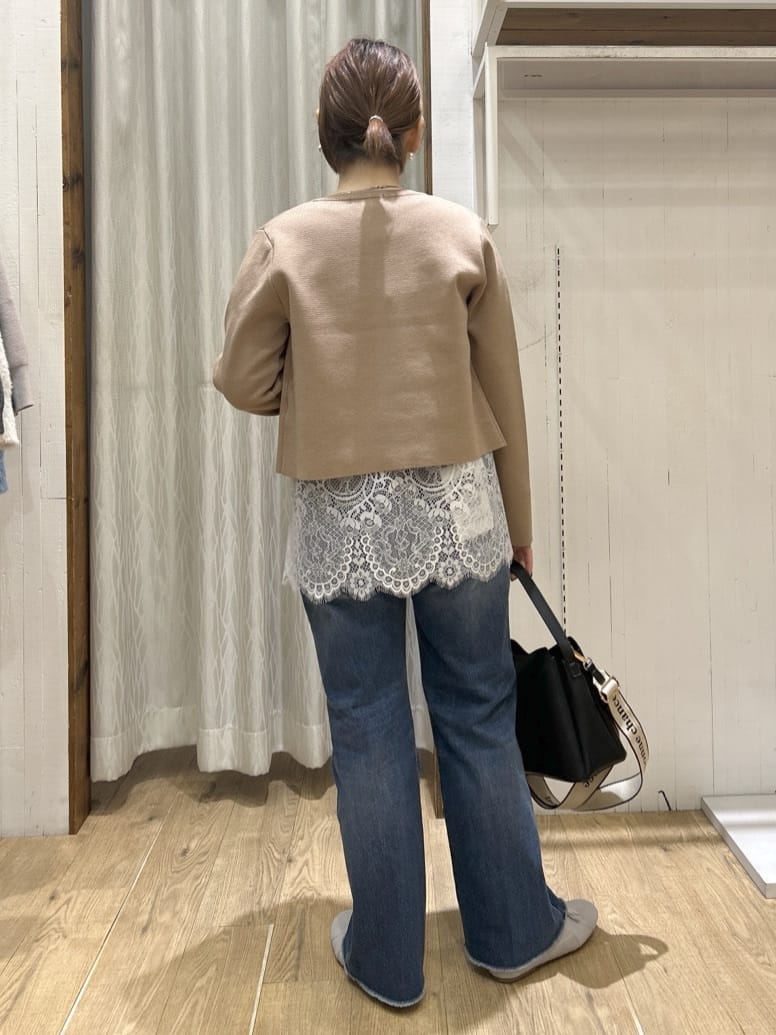 ga_riさんの「THE SHOP TK｜ハーフミラノカーデ」を使ったコーディネート