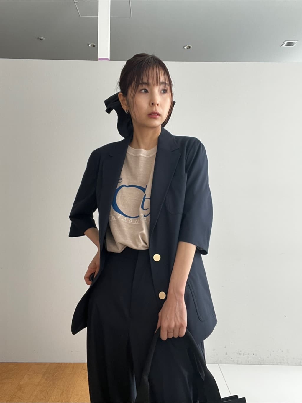misaさんの「DRESSTERIOR｜【接触冷感/セットアップ可】 2WAYストレッチスリークオータージャケット」を使ったコーディネート