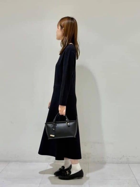 kyokaさんの「UNTITLED｜【洗える/ストレッチ性/フォーマル】ニットワンピース」を使ったコーディネート