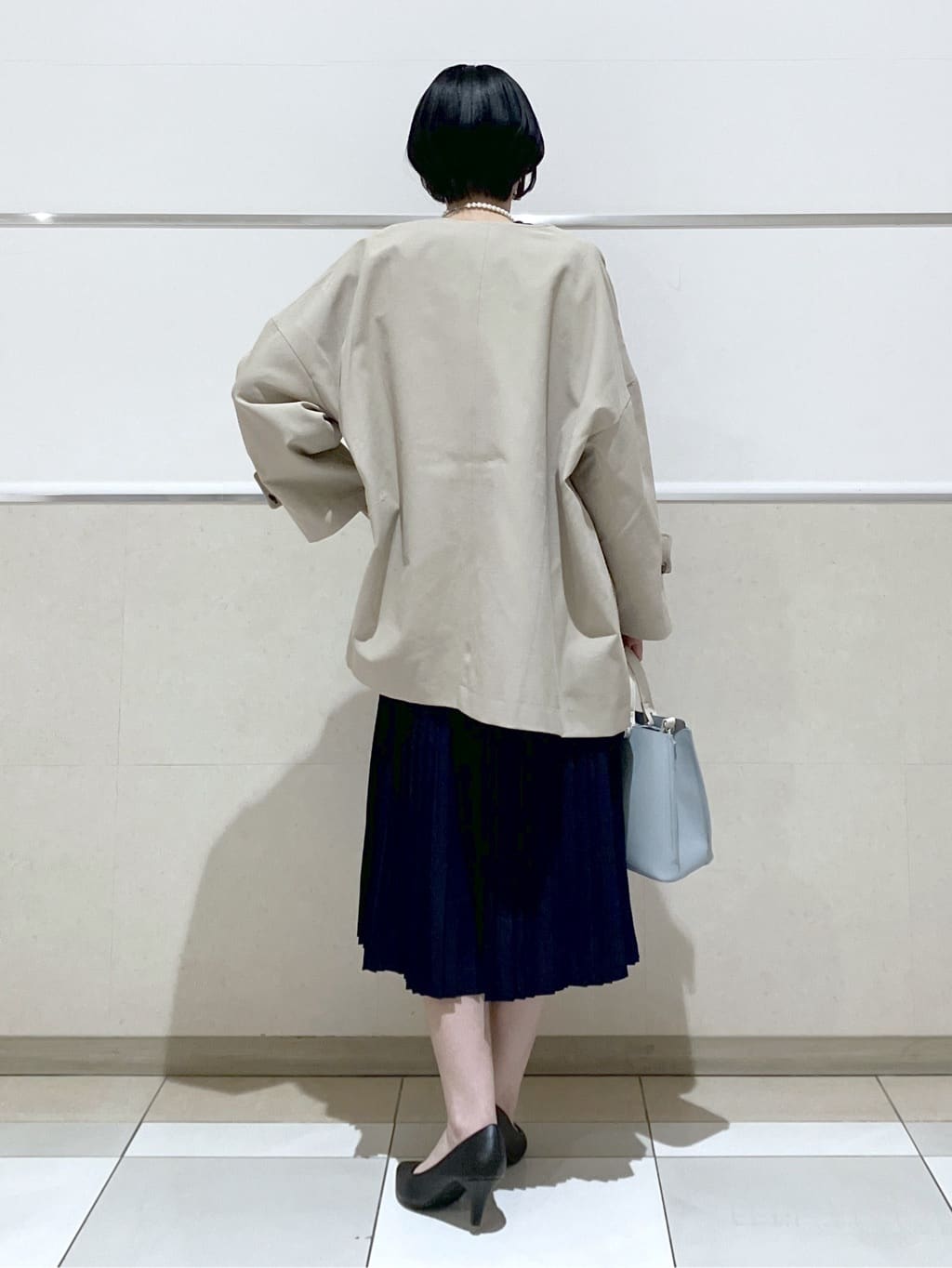 eriko さんの「Dessin｜【花粉ガード/撥水加工/洗える】クルーネックスプリングコート」を使ったコーディネート