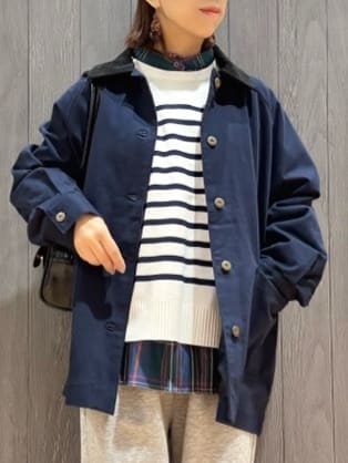 meiさんの「SHOO･LA･RUE｜【S-LL】オーバーシルエットでこなれ感 襟コール カバーオール」を使ったコーディネート