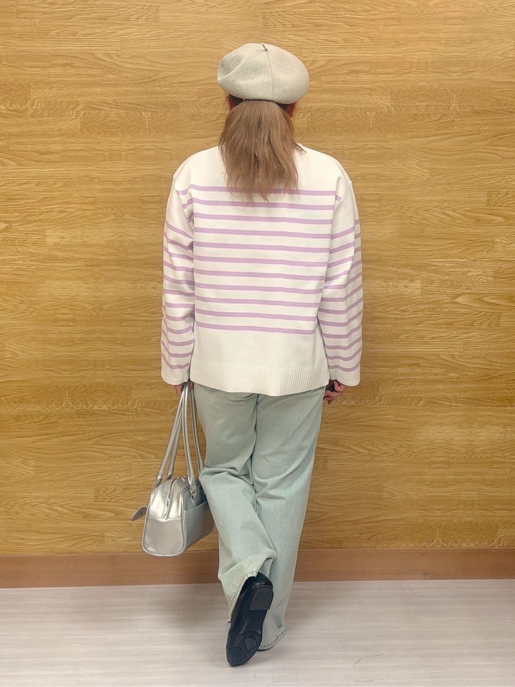 ぁむさんの「SHOO･LA･RUE｜楽にきちんと見られたい　大人カジュアルボーダーニット」を使ったコーディネート