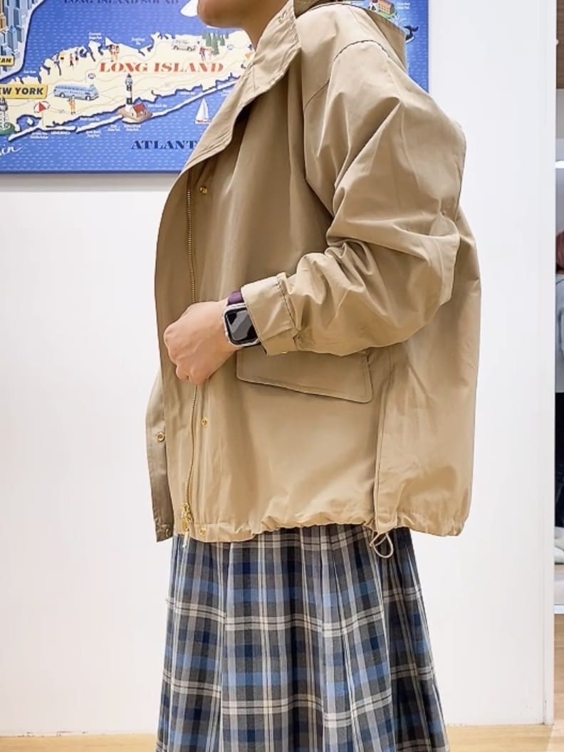 Hamaさんの「Dessin｜【撥水/2WAY】フーディーブルゾン」を使ったコーディネート