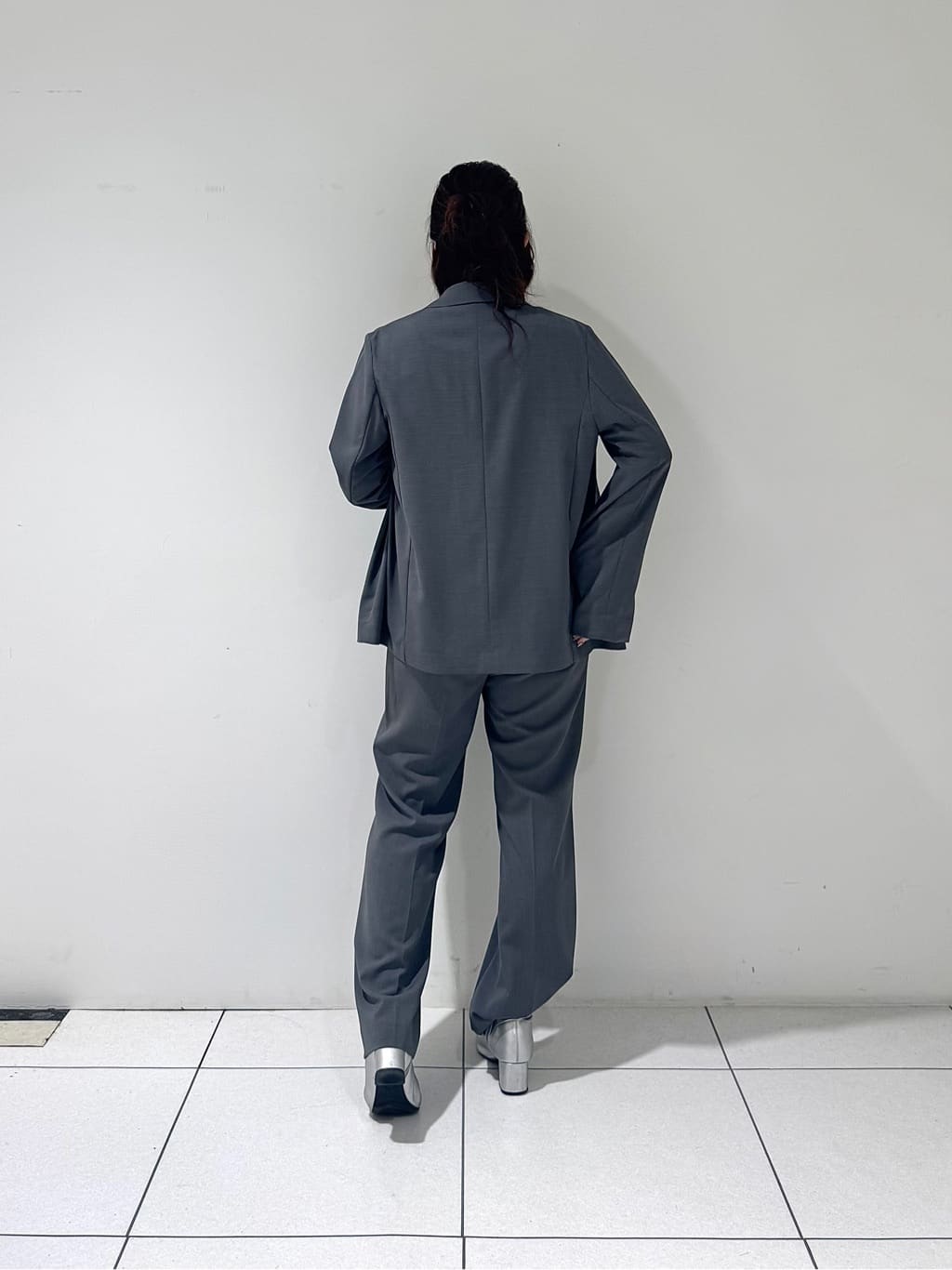 そんさんの「INDIVI｜Comfy SET UP｜ダブルブレストイージージャケット【セットアップ対応／通勤／カセット服／接触」を使ったコーディネート