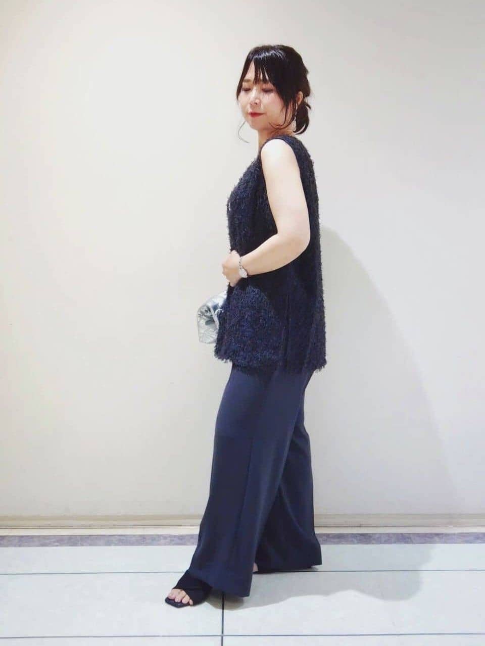 TOMOMIさんの「INDIVI｜【軽く羽織れる！】ダブルジャケット」を使ったコーディネート