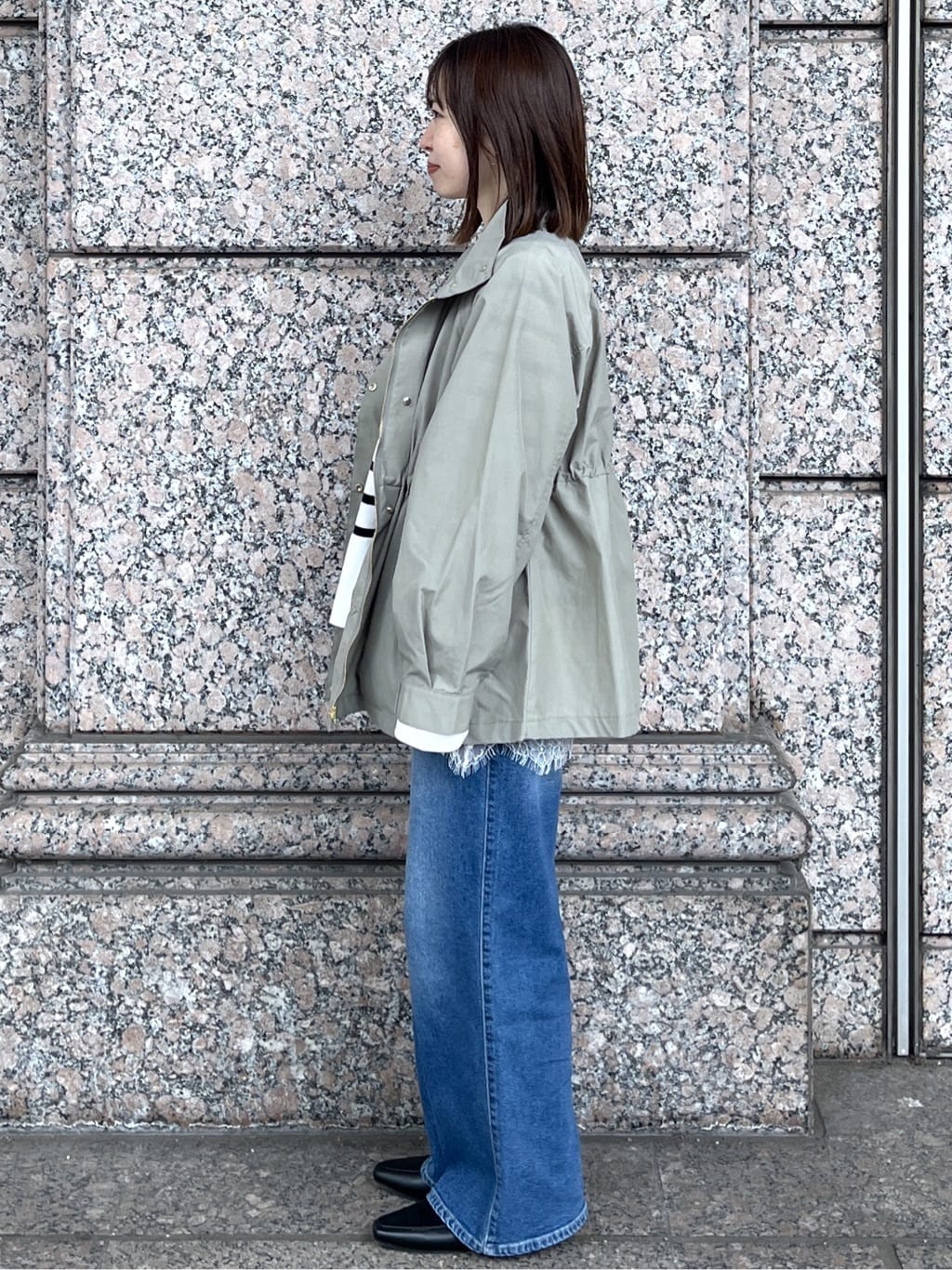 mikiさんの「OPAQUE.CLIP｜撥水スタンドZIPブルゾン【洗濯機OK／UVケア／花粉対応】」を使ったコーディネート