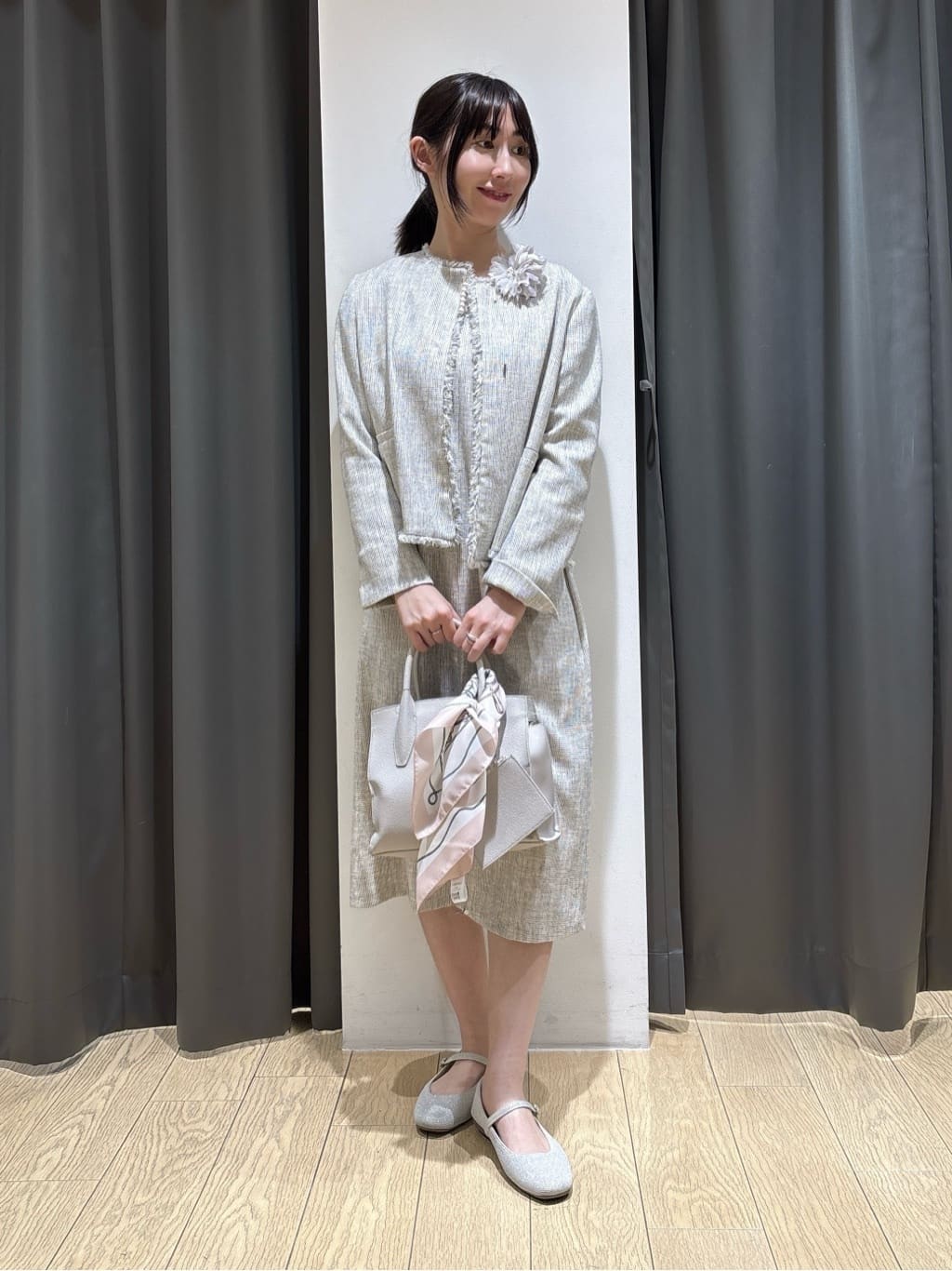 Yoshimiさんの「INDIVI｜◆【合皮／マルチWAY／サブバッグ付】ミニショルダーバッグ」を使ったコーディネート