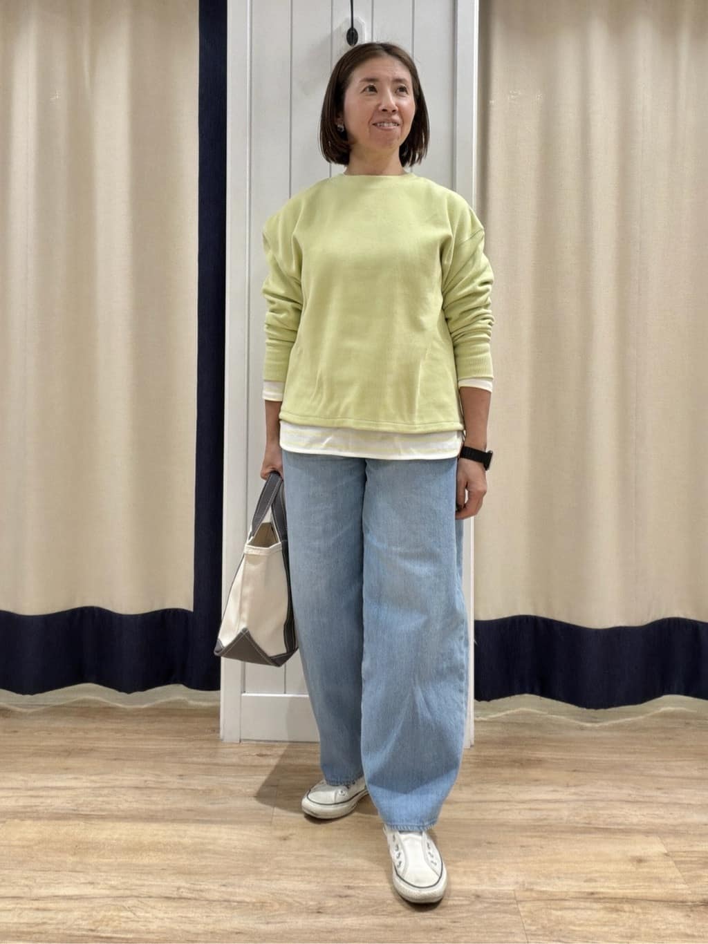Akiさんの「Dessin｜【前後2WAY/洗える】ドロストリブカットソー」を使ったコーディネート