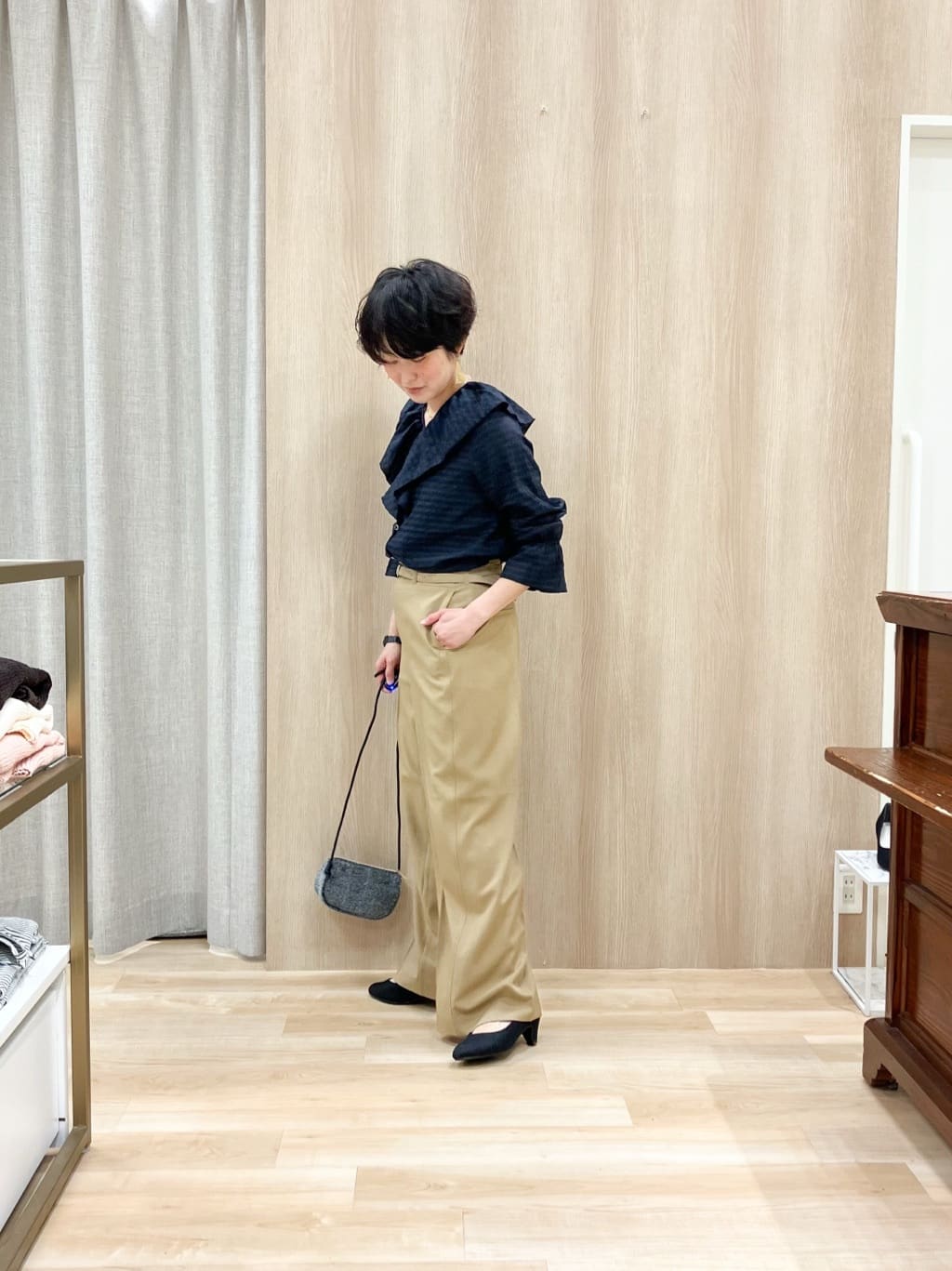 Keiさんの「grove｜高評価！大人の華やぎチェックフリルブラウス」を使ったコーディネート