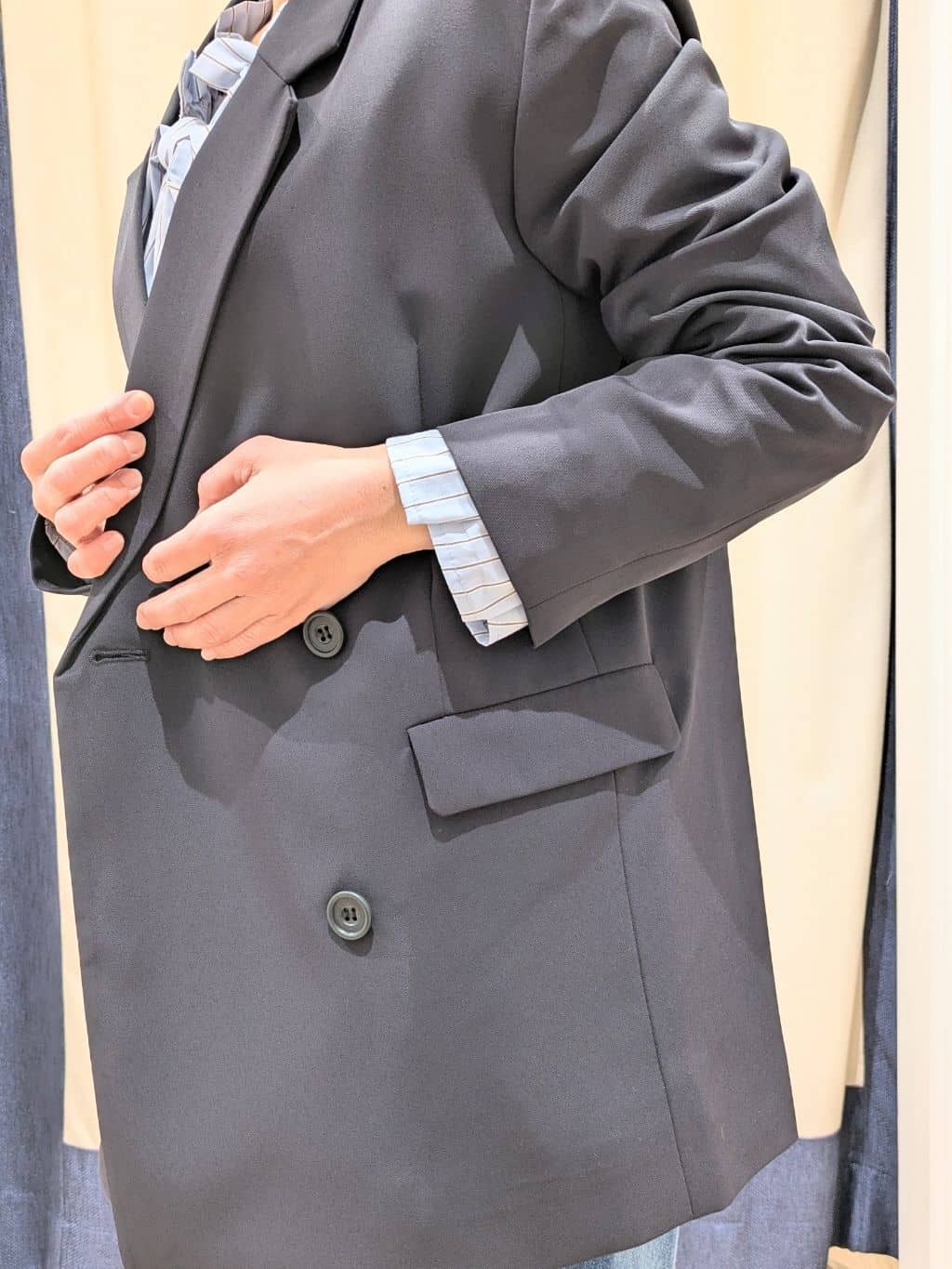 Moriokaさんの「Dessin｜【入卒/セレモニー/お仕事/セットアップ可能】ダブルジャケット」を使ったコーディネート