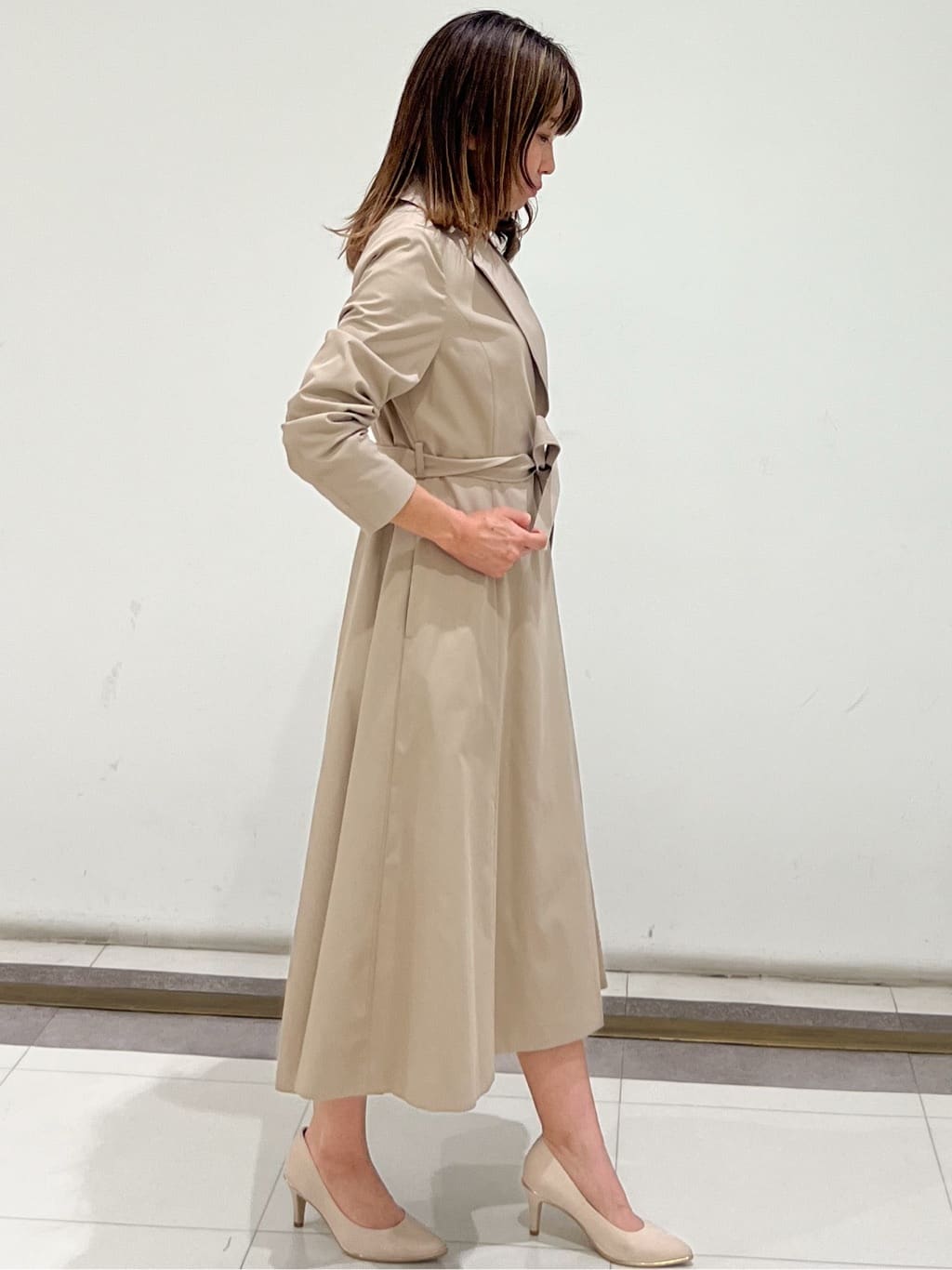 AYAさんの「COUP DE CHANCE｜【きれいめ羽織り】Aラインドレスコート」を使ったコーディネート