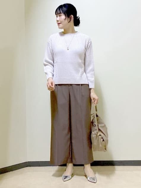  beni_gingerさんの「Reflect｜【ゆったり着られる◎】ワイドリブニットプルオーバー」を使ったコーディネート