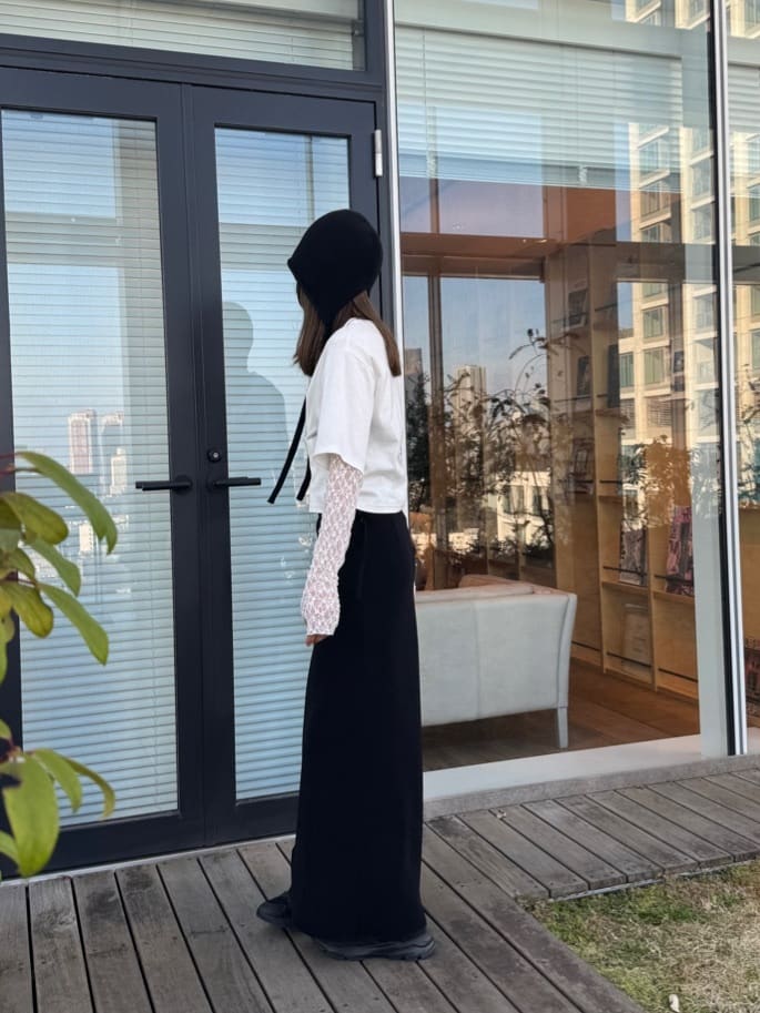 designer yukaさんの「CODE A｜corset jersey tee」を使ったコーディネート