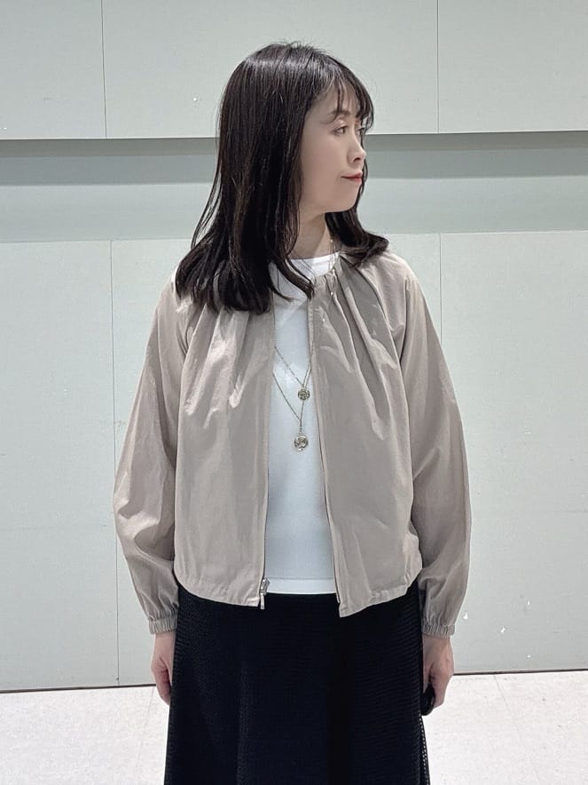 makiさんの「UNTITLED｜◆【セットアップ可/はっ水】シャイニータイプライターブルゾン」を使ったコーディネート
