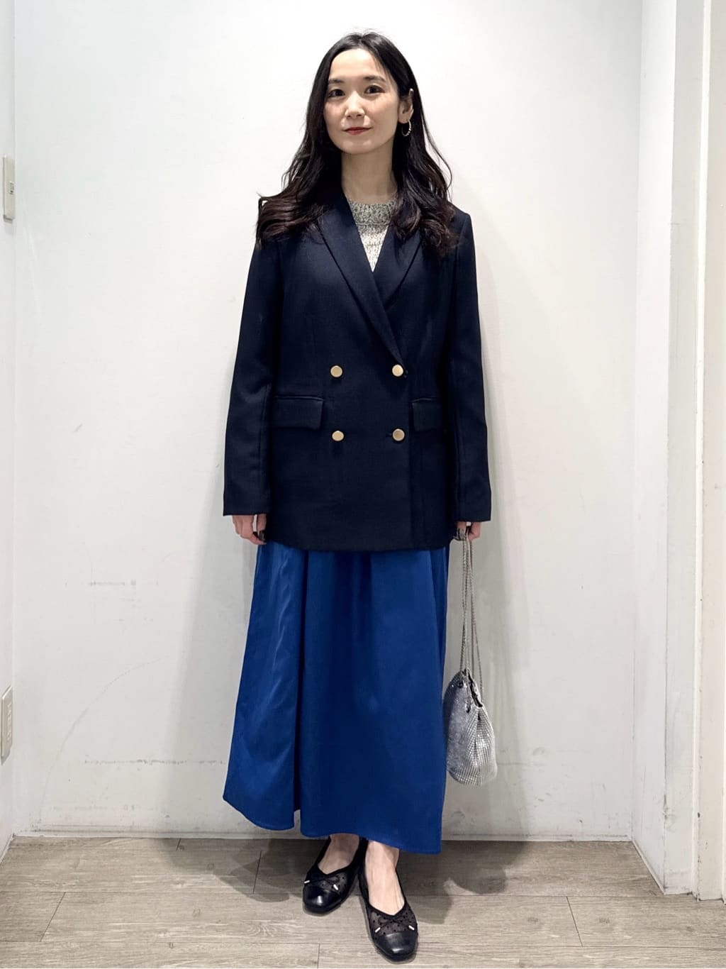 yuicciさんの「OPAQUE.CLIP｜金ボタンダブルブレストテーラードジャケット／セットアップ対応【洗える】」を使ったコーディネート