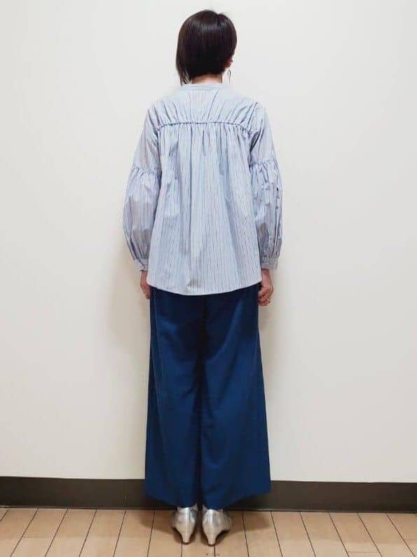 yuuさんの「Reflect｜【レイヤードにおすすめ◎】バンドカラーボリュームスリーブシャツ」を使ったコーディネート
