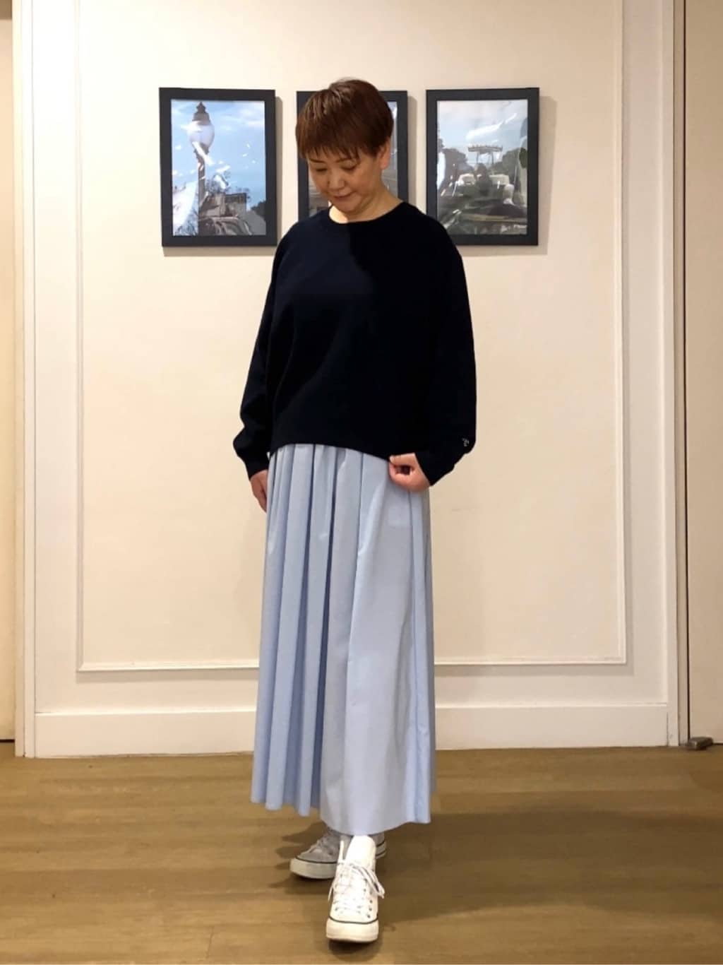 Hiroさんの「Dessin｜【洗える】スウェットライクニット」を使ったコーディネート