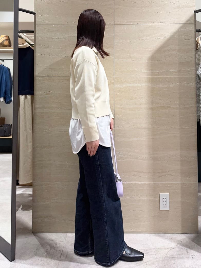 Natsukiさんの「OPAQUE.CLIP｜ハーフZIP刺繍ロゴニット【洗濯機OK】」を使ったコーディネート