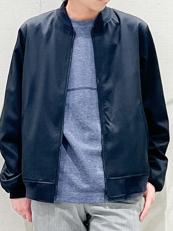 SHI-MAさんの「THE SHOP TK｜FLEX LINE ストレッチリブブルゾン　ストレッチ/防シワ/マシンウォッシャブル/セットアップ可」を使ったコーディネート