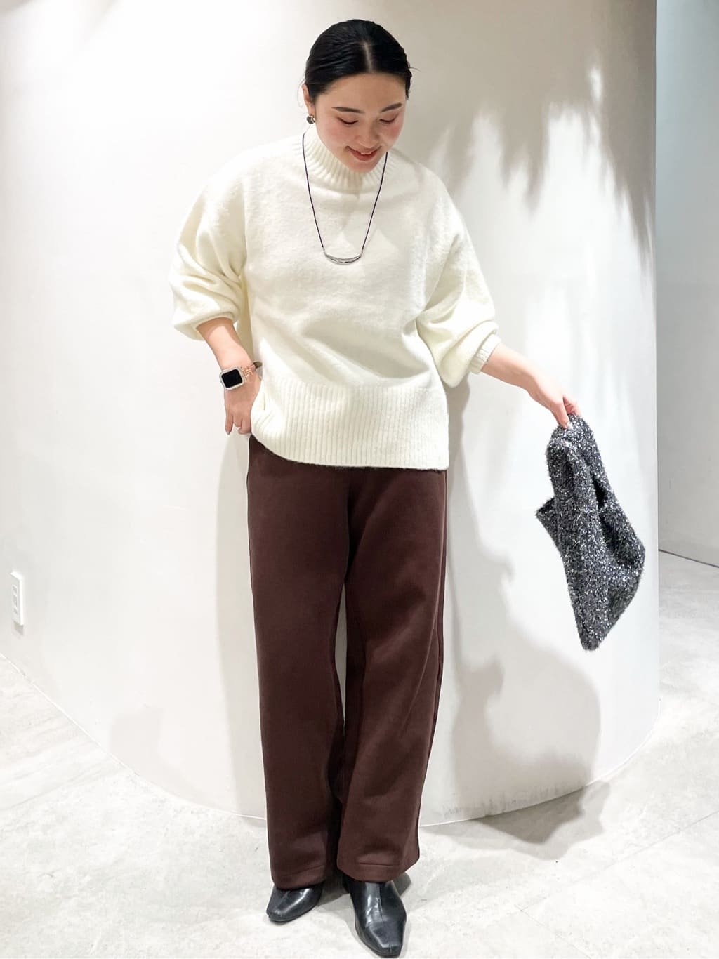 かりんさんの「OPAQUE.CLIP｜ふわふわハイネックニット【洗濯機OK】」を使ったコーディネート