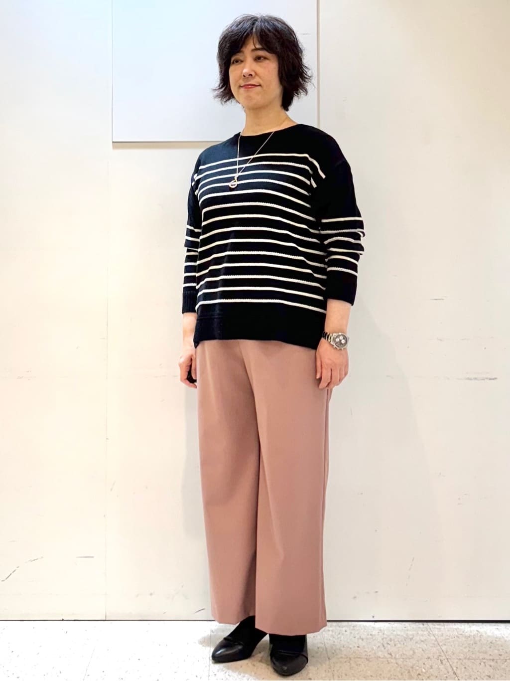ヤスコさんの「Reflect｜【すっきりシルエット】ワイドクロップドパンツ」を使ったコーディネート