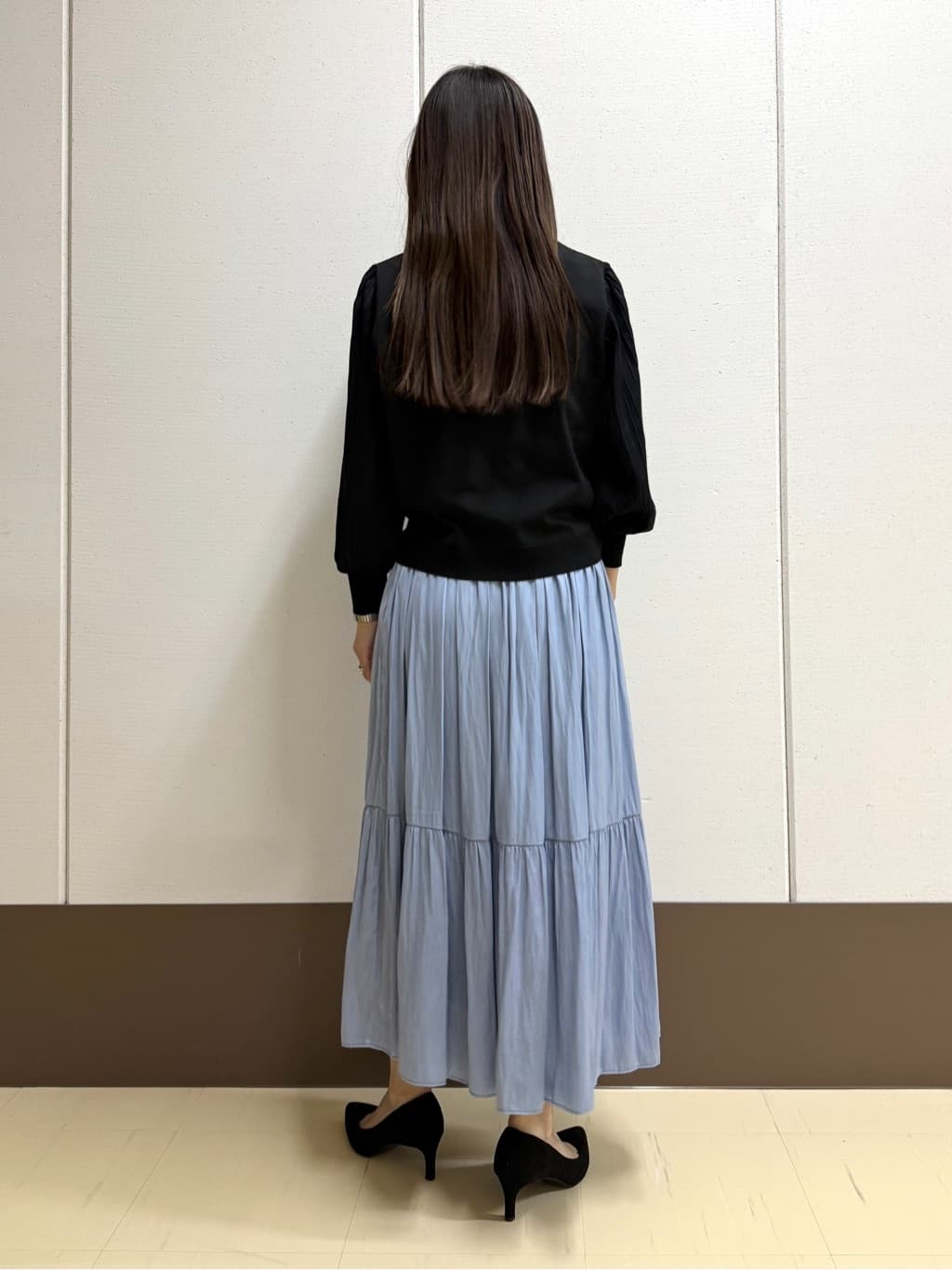 mamiさんの「INDIVI｜【洗える／華やか】袖プリーツニット」を使ったコーディネート