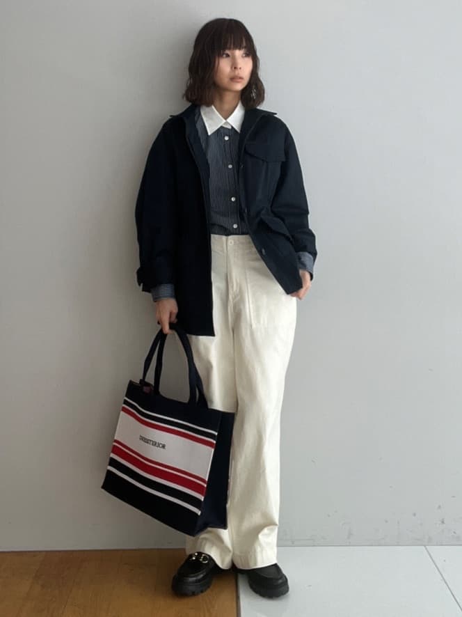 misaさんの「DRESSTERIOR｜【ウォッシャブル】コンパクトコットンミリタリーブルゾン」を使ったコーディネート