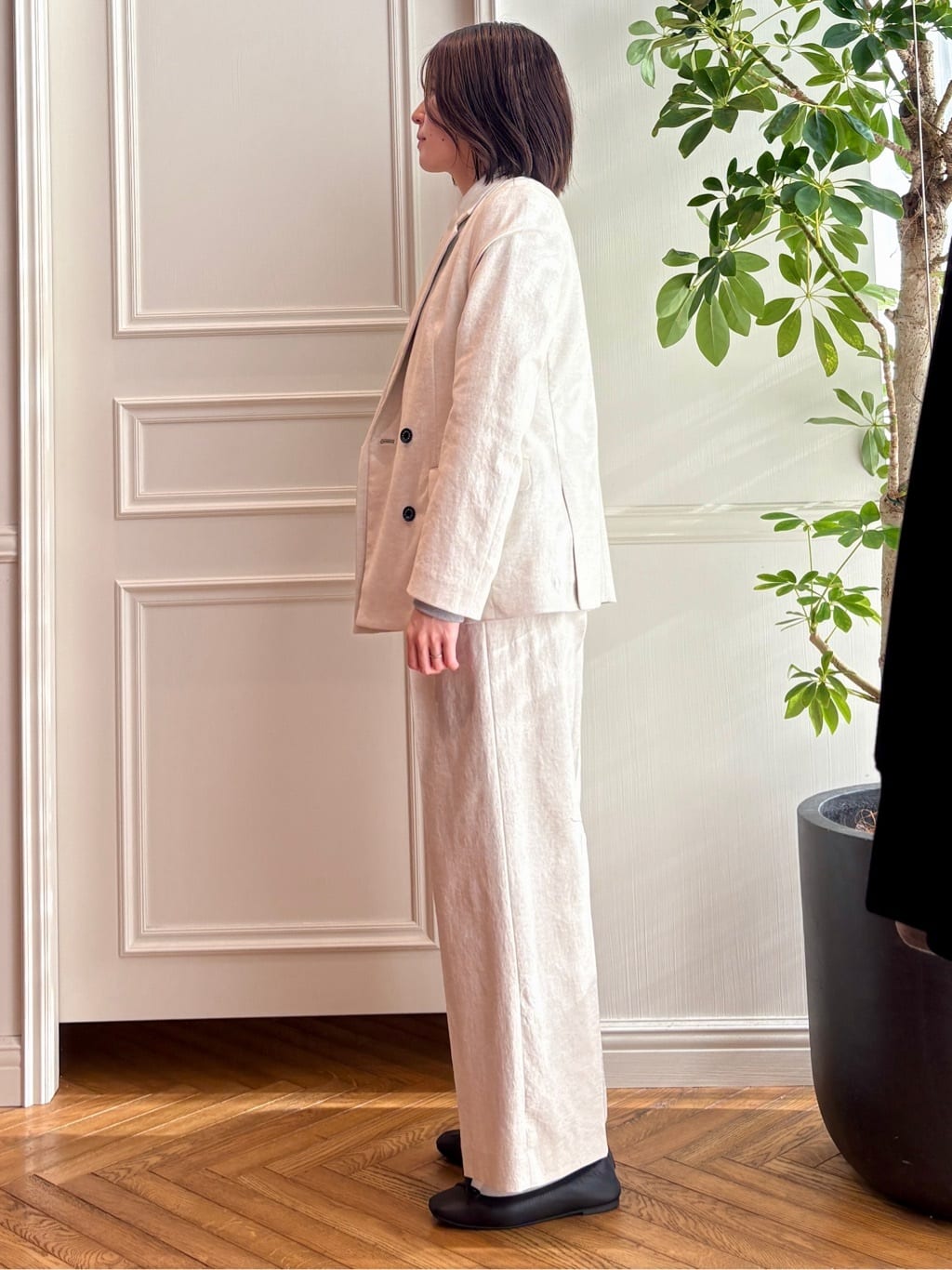 nakaoさんの「DRESSTERIOR｜◆ウォッシャブル コットンカシミヤ コンビカーデ」を使ったコーディネート