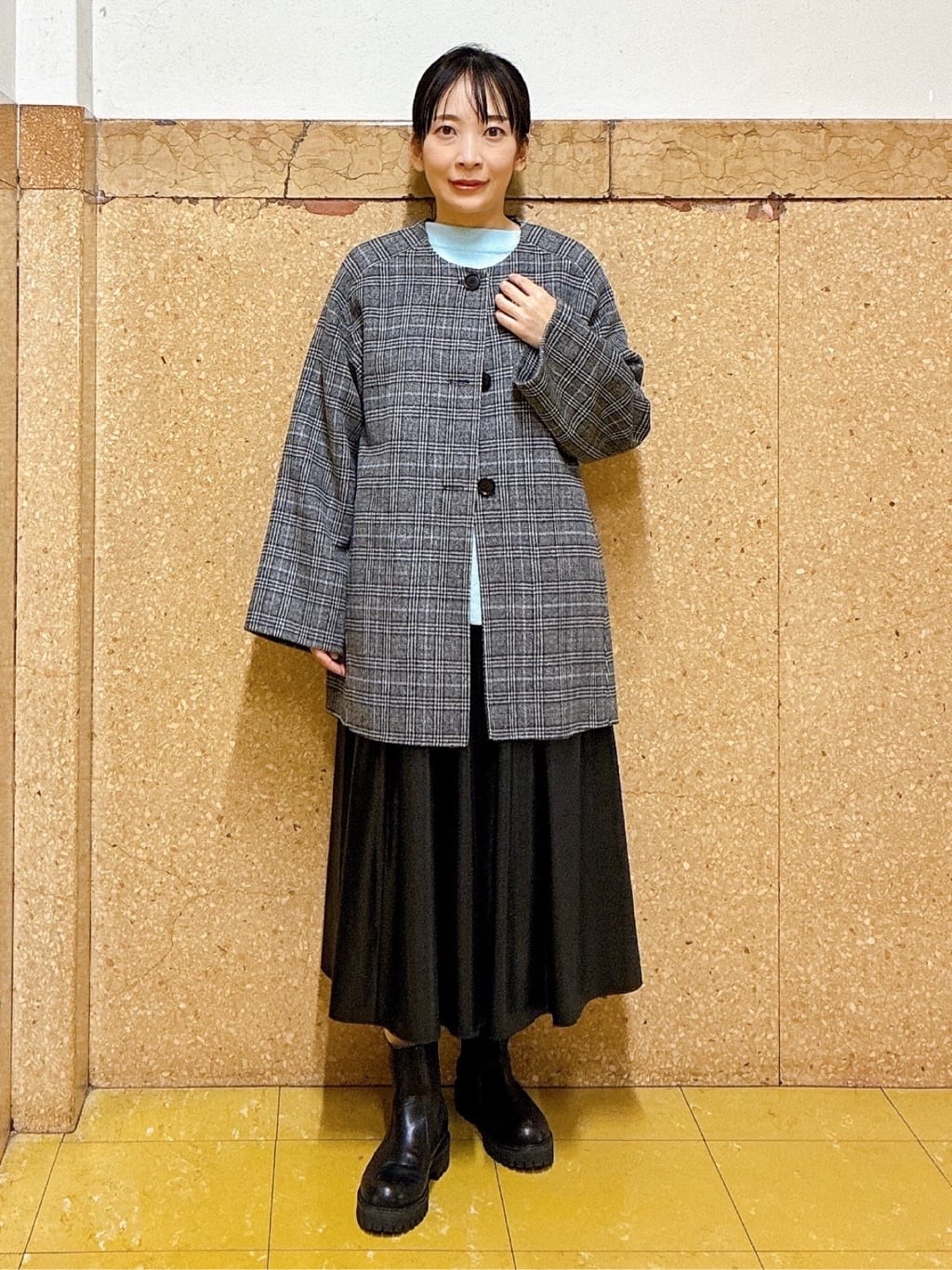 hattoriさんの「INDIVI｜【洗える／カシミヤ混】ボトルネック ドルマンスリーブニット」を使ったコーディネート