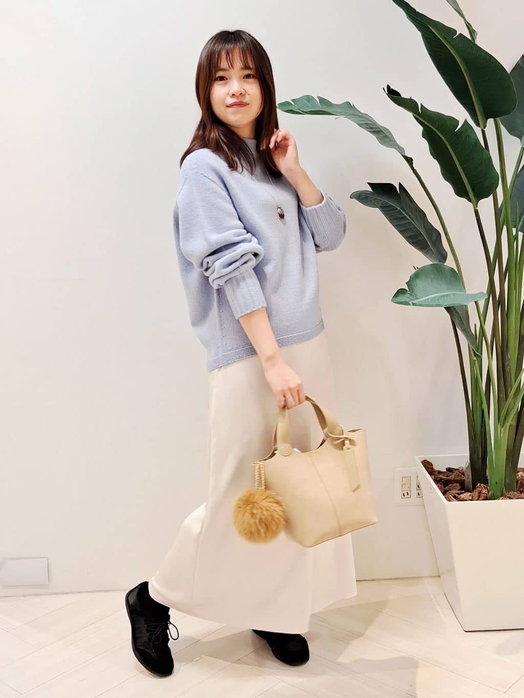 YuKaRiさんの「UNTITLED｜【洗える】スポンディッシュ ボトルネックニット」を使ったコーディネート