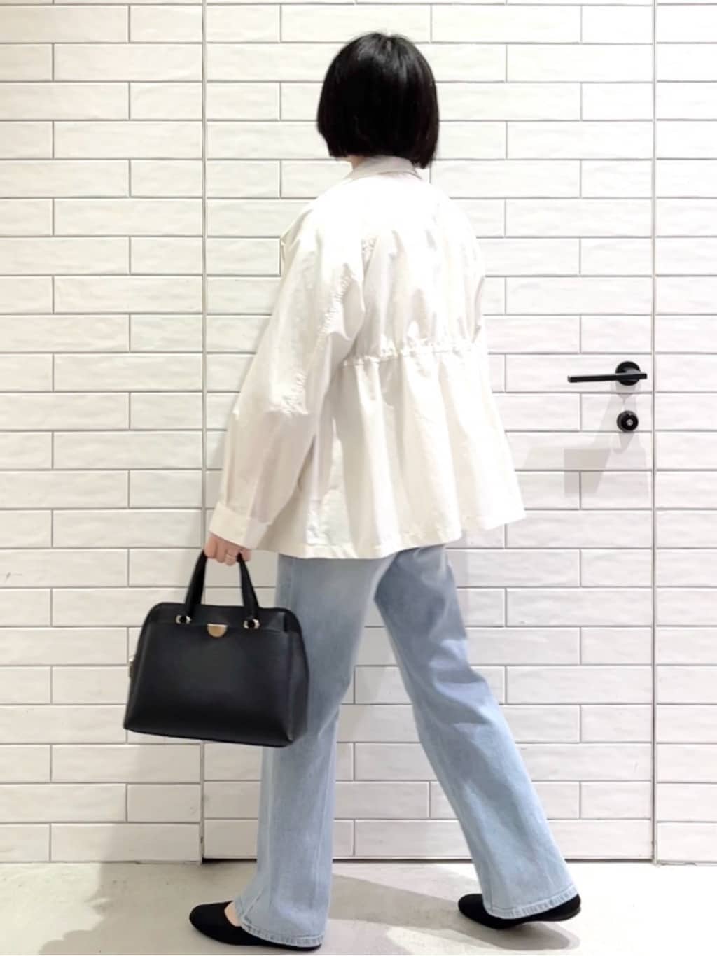しおりさんの「OPAQUE.CLIP｜撥水スタンドZIPブルゾン【洗濯機OK／UVケア／花粉対応】」を使ったコーディネート