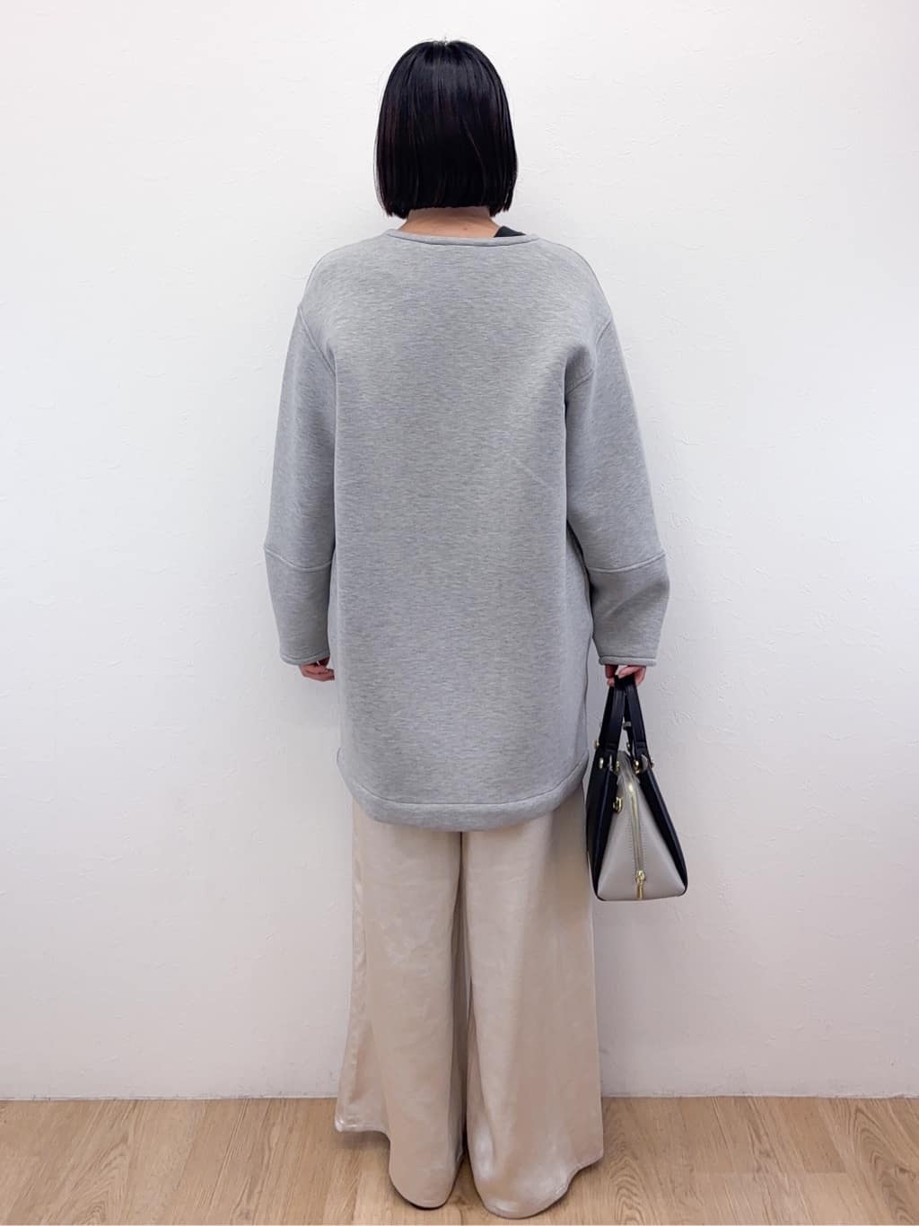 Takeさんの「OPAQUE.CLIP｜ヘンリーネックニット／前後2WAY【洗濯機OK】」を使ったコーディネート