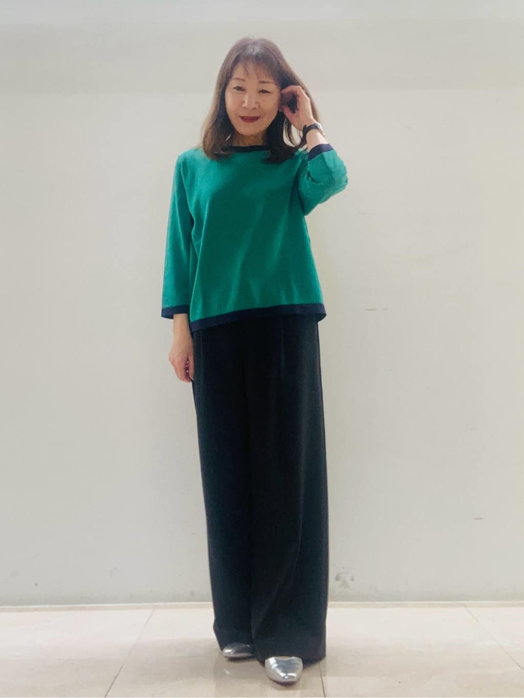 kurodaさんの「Reflect｜【アンサンブル可】バイカラーニット」を使ったコーディネート