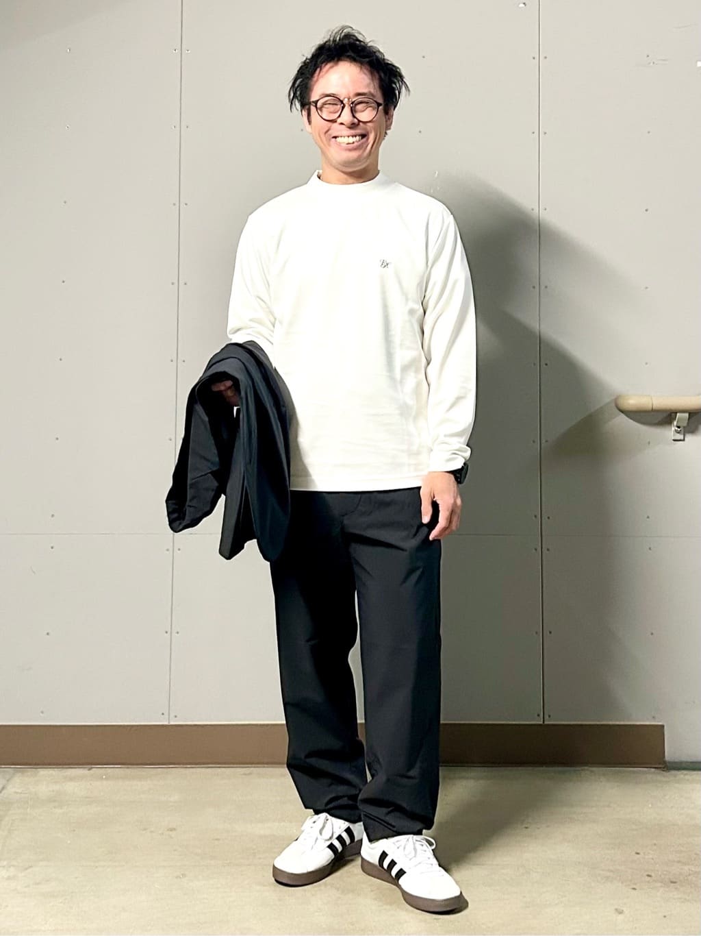 KENJI Iさんの「THE SHOP TK｜《KURO》コーデュラナイロン ジャケット セットアップ可／防シワ／撥水／ストレッチ」を使ったコーディネート