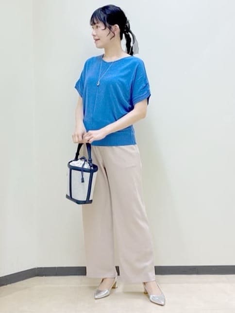  beni_gingerさんの「Reflect｜【選べる7色◎／手洗い可／二の腕カバー】半袖ニット」を使ったコーディネート