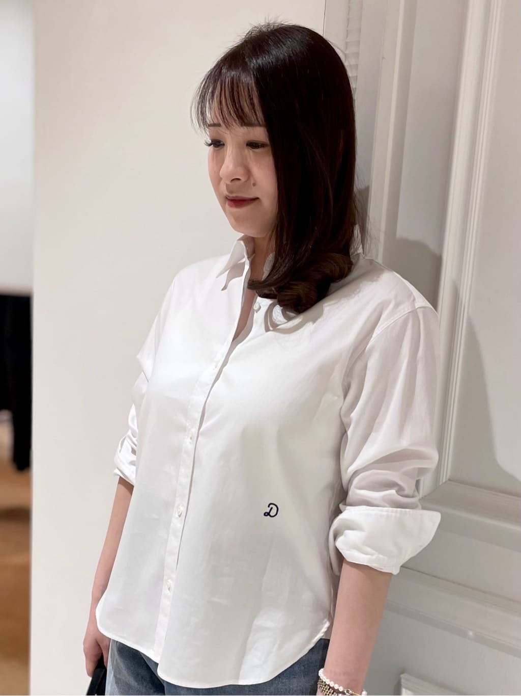 minowaさんの「DRESSTERIOR｜ヴィンテージ加工ワイドデニムパンツ」を使ったコーディネート