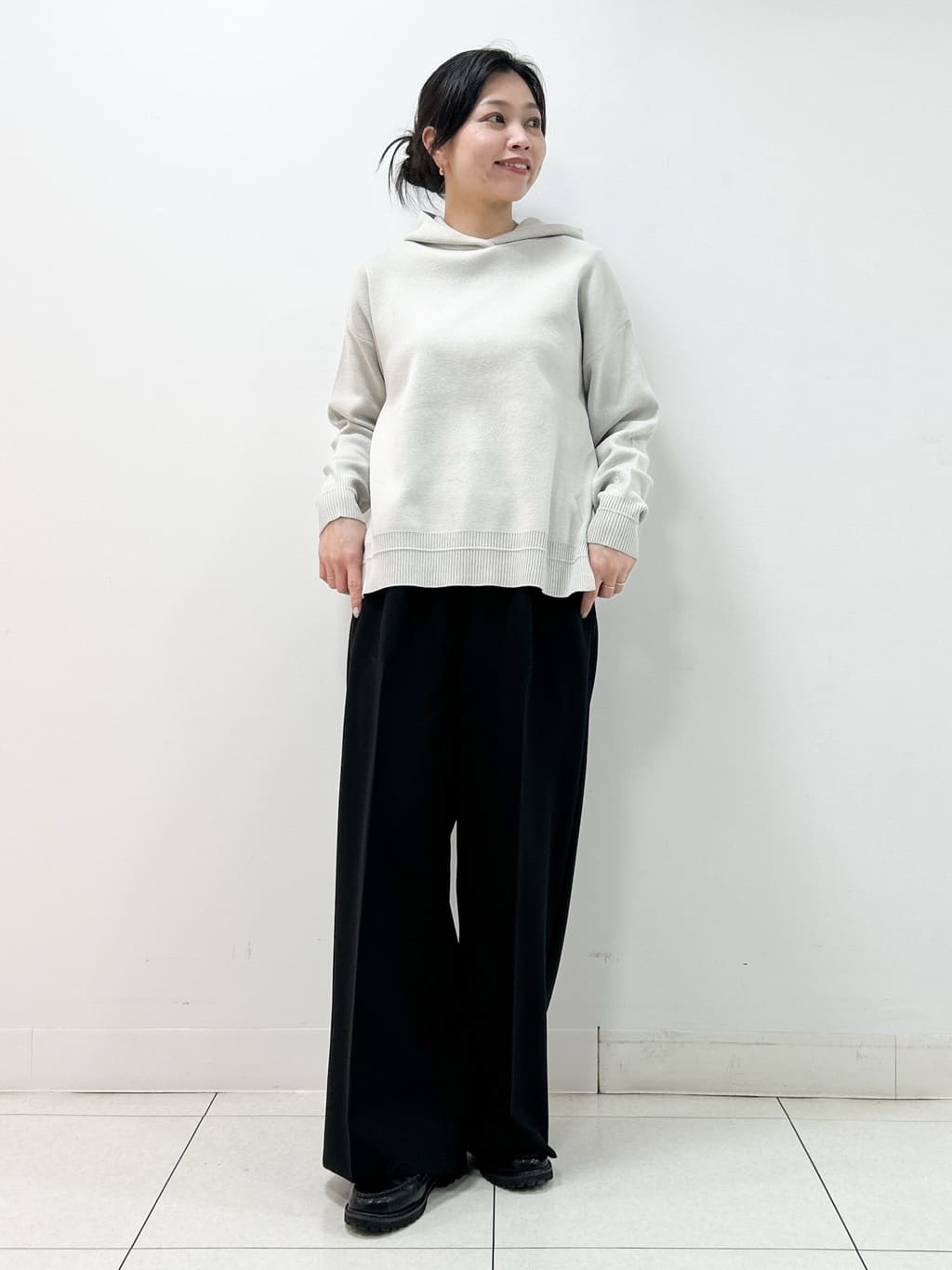Kaiさんの「Dessin｜【花粉ガード/撥水加工/洗える】クルーネックスプリングコート」を使ったコーディネート