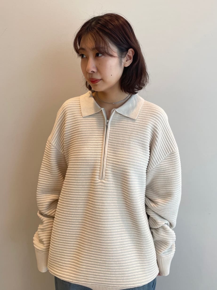 abeさんの「tk.TAKEO KIKUCHI｜ハーフジップニットポロシャツ」を使ったコーディネート