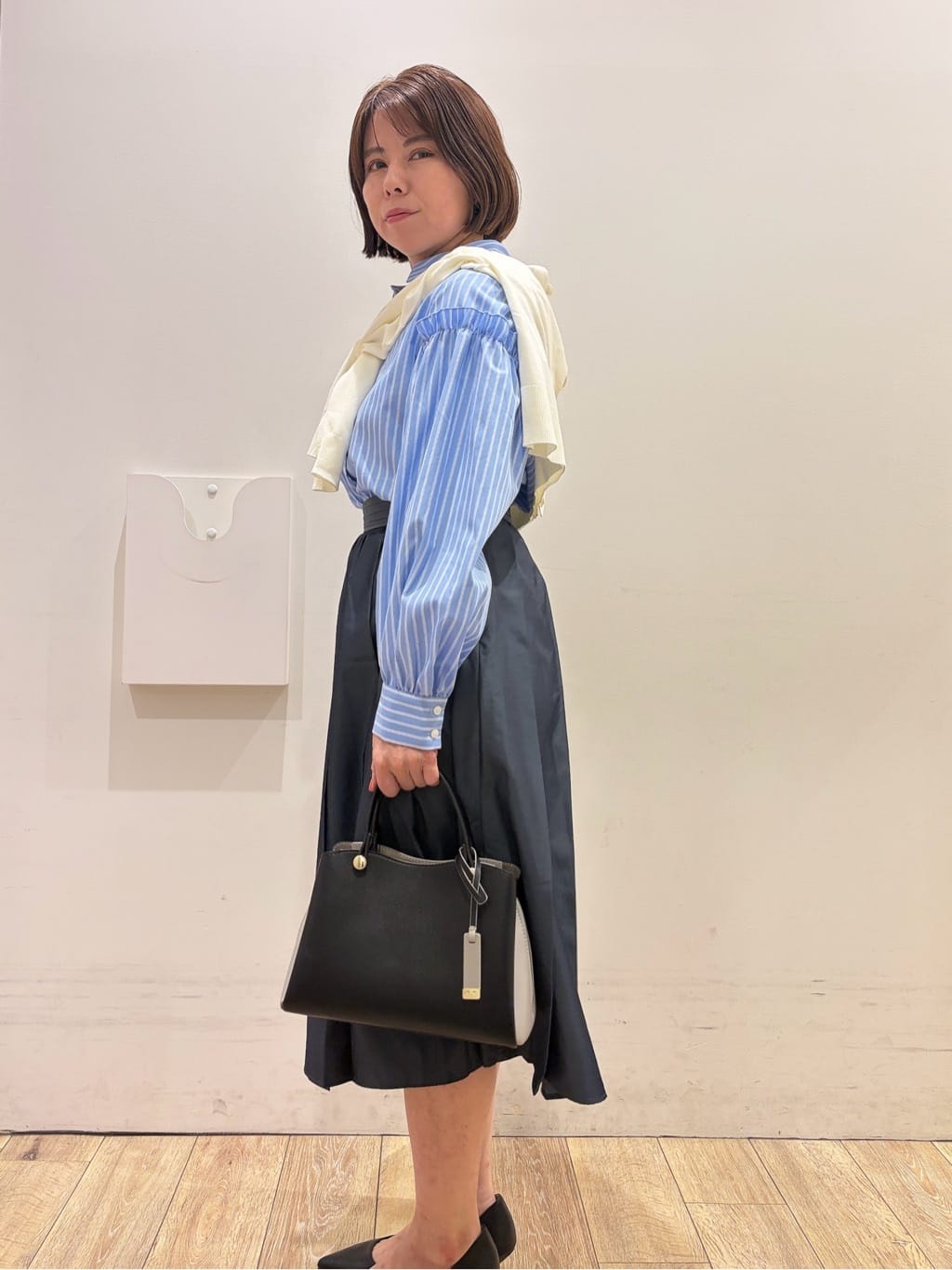 YUKOさんの「index｜タックフレアスカート【洗濯機OK】」を使ったコーディネート