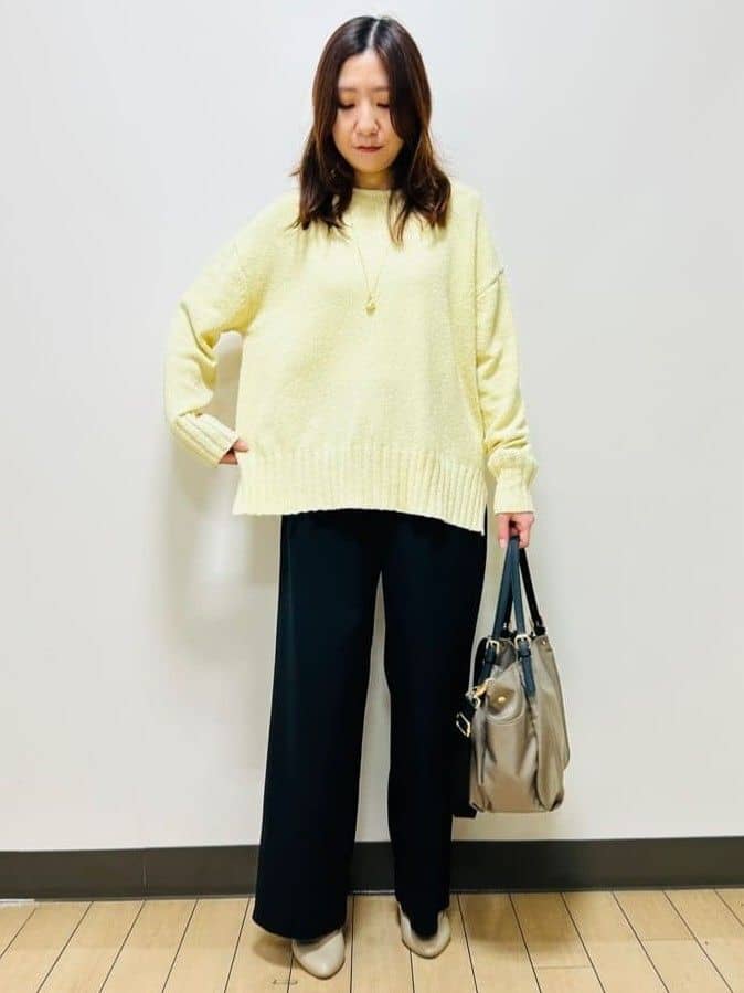 miiiさんの「Reflect｜【レイヤードにおすすめ◎】ロング丈リラクシーニット」を使ったコーディネート