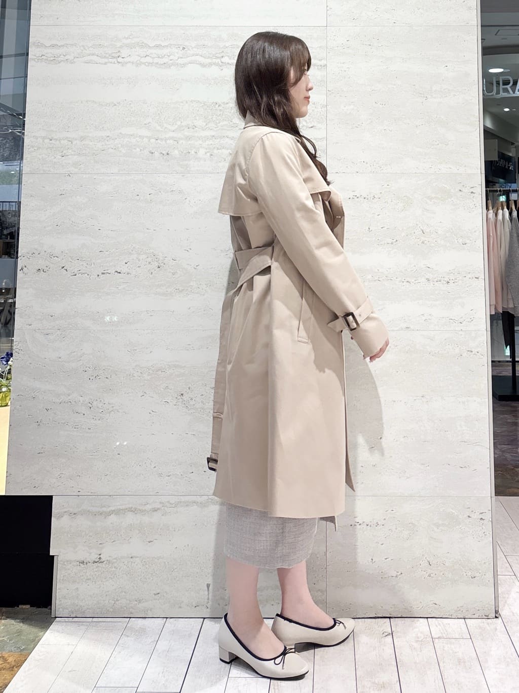 かほさんの「OPAQUE.CLIP｜【低反発】ラウンドトゥヒールバレエシューズ」を使ったコーディネート