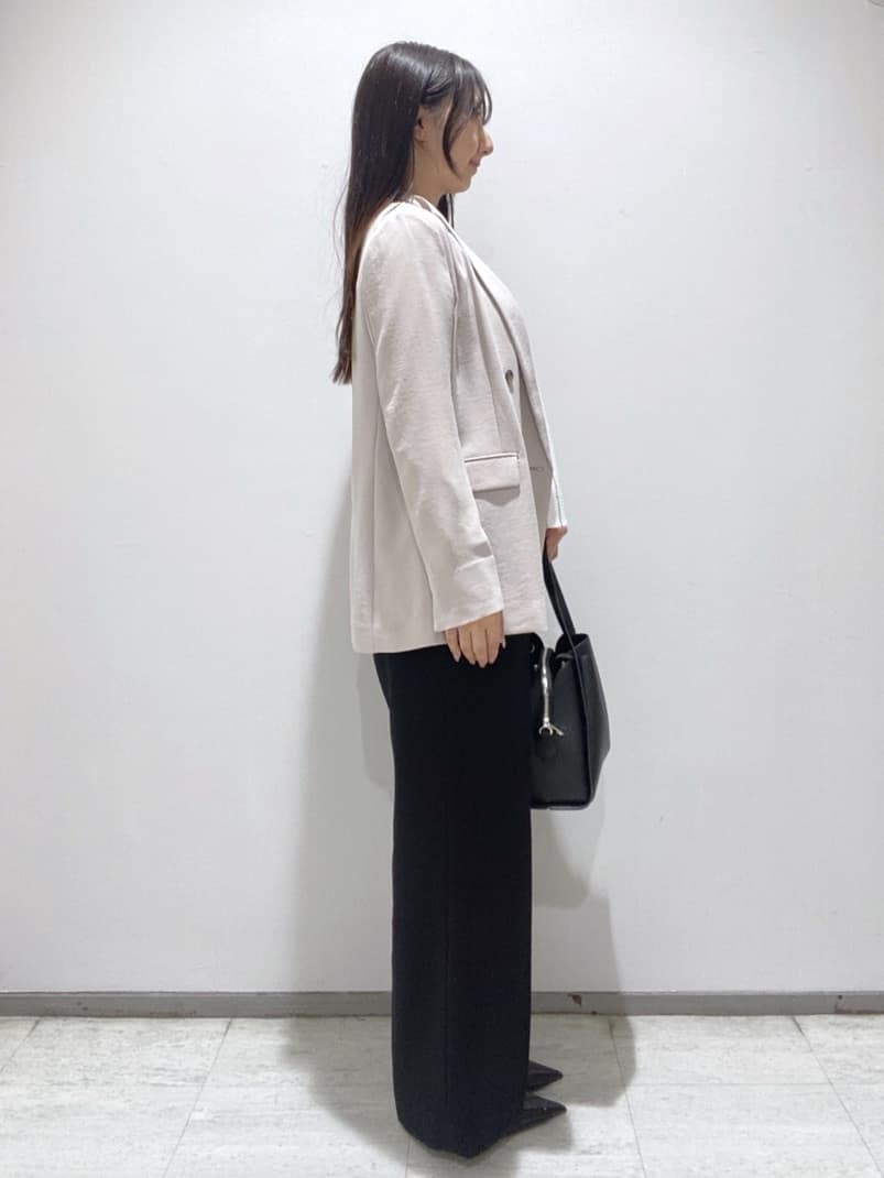 meiさんの「INDIVI｜【洗える／着心地楽ちん】ブラウス風ストライプカットソートップス」を使ったコーディネート