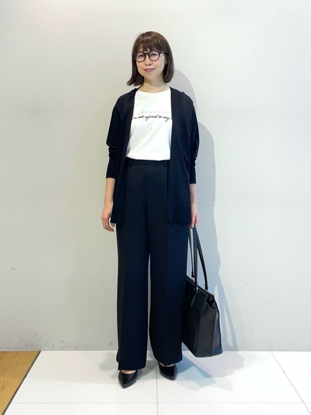 murayamaさんの「INDIVI｜【洗える／上品】きれいめ着流しカーディガンニット」を使ったコーディネート