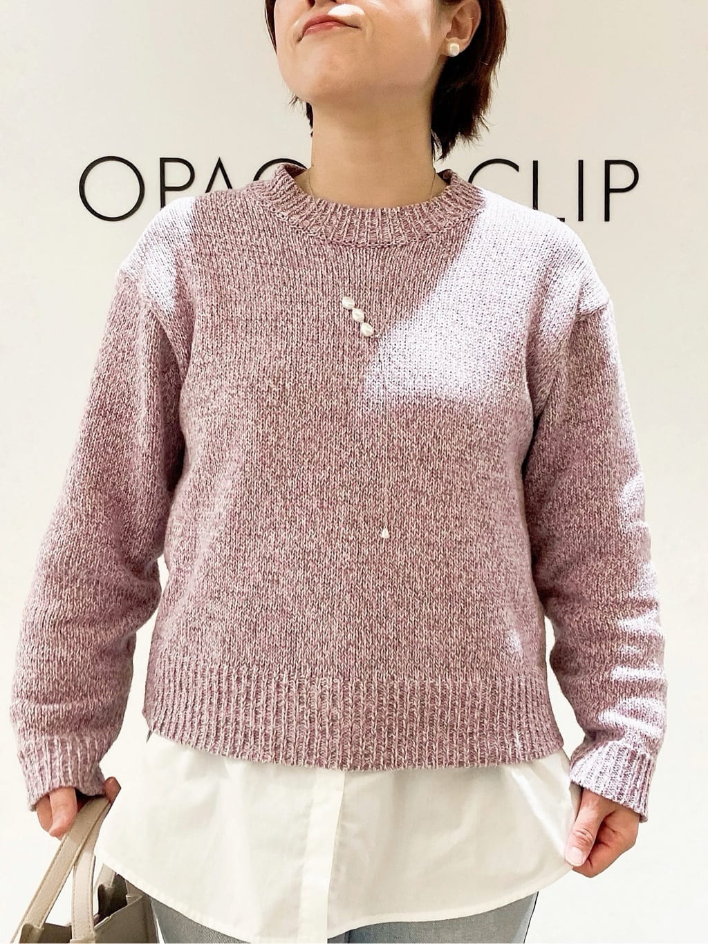 MIHOさんの「OPAQUE.CLIP｜カラーMIXニット【洗濯機OK】」を使ったコーディネート