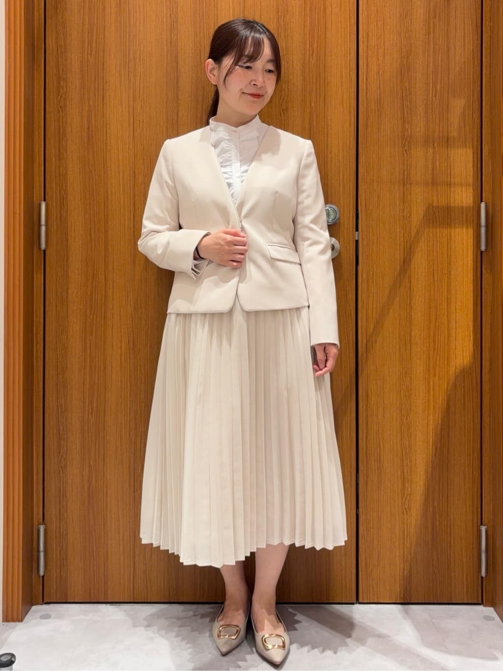 アスカさんの「index｜撥水トレンチコート【洗濯機OK／花粉対応】《XS～3L》」を使ったコーディネート