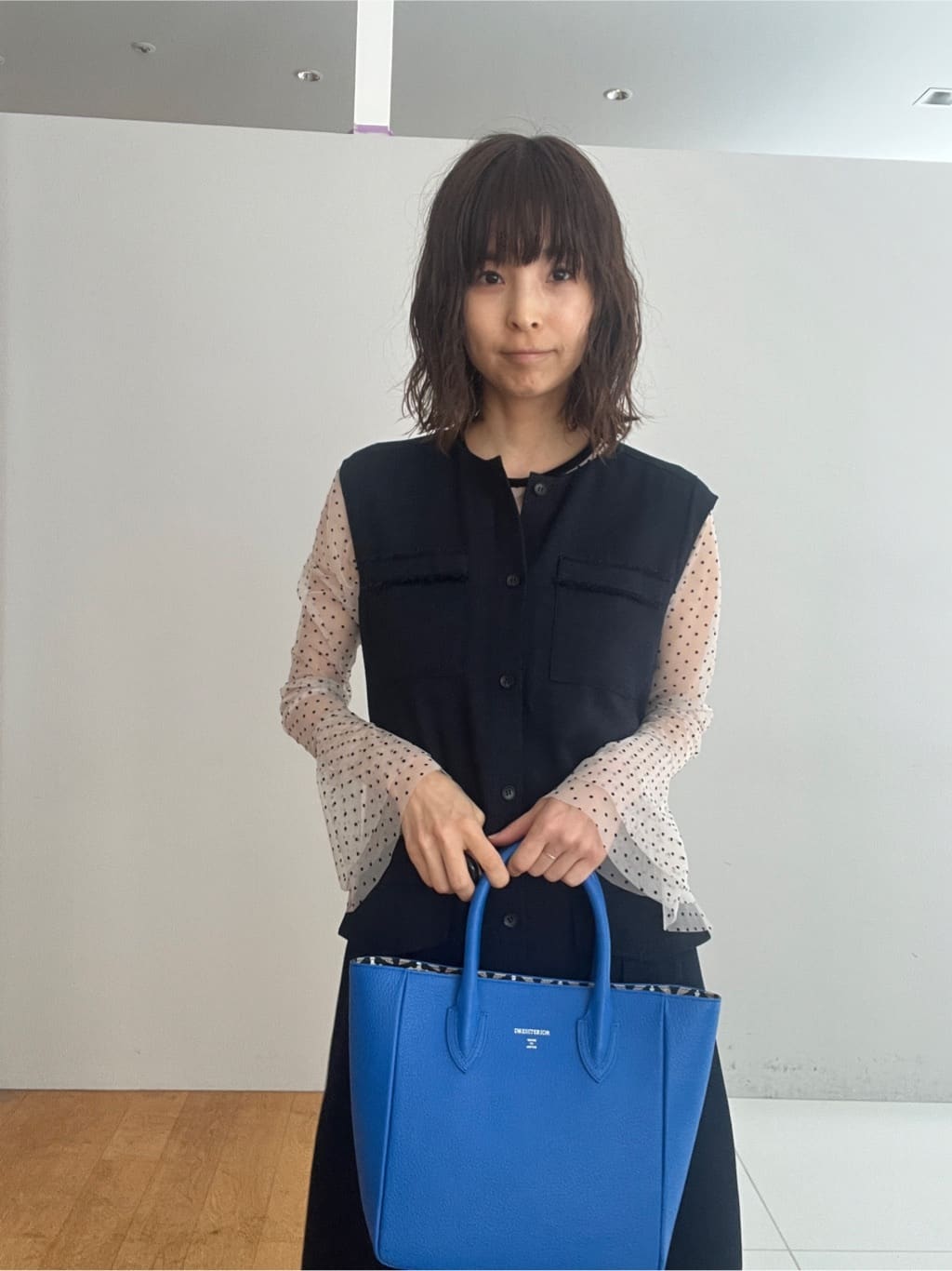 misaさんの「DRESSTERIOR｜【洗える/シアー素材】シアードットベルスリーブカットソー」を使ったコーディネート