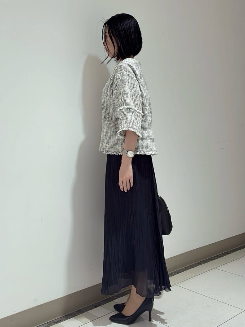 環さんの「UNTITLED｜◆【洗える】ツイードドルマンブラウス」を使ったコーディネート