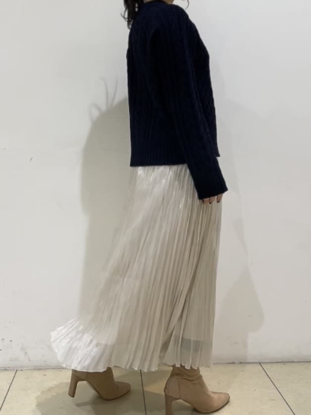 watanabeさんの「UNTITLED｜【洗える】スポンディッシュ ケーブル柄ニット」を使ったコーディネート